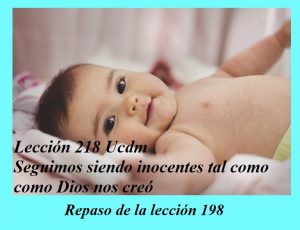 Lección 218 ucdm imagen de un bebe reflejando la inocencia
