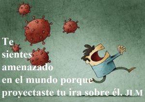 Lección 22 Ucdm Virus detras de persona caricatura