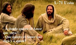 Jesús hablando con sus discípulos