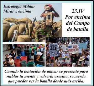 militar viendo por encima de trinchera conflictos falta de agua