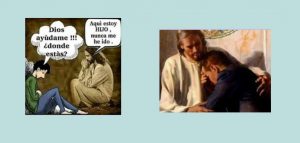 Contacto El Cambio caricatura Jesús y un hombre